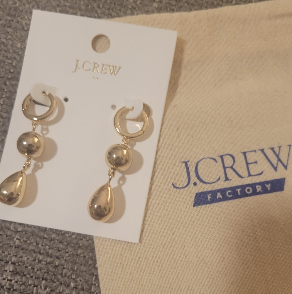 J. Crew Gold Drop Earrings